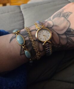 Timex Women's T21854 Pleasant Street Two-Tone Stainless Steel Expansion Band Watch 15 A1QiLR4ncJL