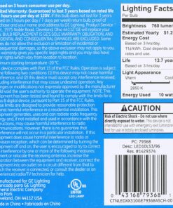 GE Lighting 79368 LED Bright Stik 10-watt (60-Watt Replacement), 760-Lumen Light Bulb Non-Dimmable with Medium Base, Soft White, 1 Box (3 Bulbs Total) 24 A1QpaIJH3KL