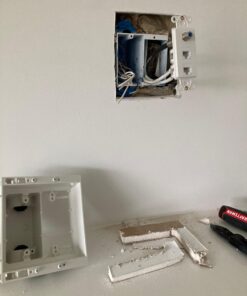 Arlington TVBU505-1 Recessed TV Box Wall Plate Kit Paintable 2-Gang, White Plastic 2 Gang 40 A1RrLbu7eAL