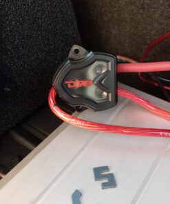 DS18 DB1020 Distribution Ground Block - 1 x 0GA in/ 2 x 0GA Out, Nickle Plated Internal Materials, High-Strength Heat Resistant Plastic Housing, Oversized Screws for Secure Connections (1 in 2 Out) Single 1X0GA in - 2X0GA Out Standard Packaging 24 A1SLfCriMdL