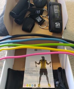 Sweet Sweat Hip Bands and Resistance Set with 3 Levels of Resistance | Non-Slip Fabric Booty Bands for Squats & Lunges | Includes Free Mesh Carrying Bag Training Bands 19 A1STd 35bhL
