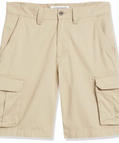 Amazon Essentials Men's Classic-Fit Cargo Short (Available in Big & Tall) 40 Khaki Brown 18 A1STkYW7VbS
