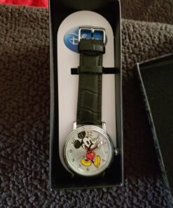 Disney Mickey Mouse Adult Vintage Articulating Hands Analog Quartz Watch Silver, Silver, Black 27 A1T O7pXpWL