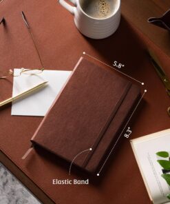 BEECHMORE BOOKS Ruled Journal Notebook - A5 Brown 160 Lined Pages 8.3 x 5.8 inch | Hardcover Leather Daily Journals For Writing - Thick 120gsm Cream Paper | Gifts for Men, Women, Notebooks For Work Chestnut Brown Large (5.75" x 8.25") 28 A1TRf7Hz6UL