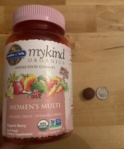 Garden of Life mykind Organics Women's Gummy Vitamins - Berry - Certified Organic, Non-GMO, Vegan, Kosher Complete Multi - Methyl B12, C & D3 - Gluten, Soy & Dairy Free, 120 Real Fruit Gummies 49 A1TYHnii5qL 1