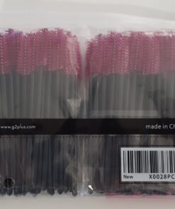G2PLUS 100PCS Disposable Eyelash Brushes, Mascara Wands Applicator Makeup Kits, Eyelash Spoolies Brushes for Eyelash Extensions and Eyebrows (Rose) Rose 39 A1TfBPiYJiL