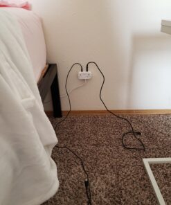 Anker Extension Cord,Mini Power Strip with USB Ports ,2 Outlets and 2 USB-A Ports, Flat Plug, 5 ft Extension Cord, Safety System for Travel, Desk, and Home Office, TUV Listed White-Round Extension Cord 43 A1To9LAaMfL