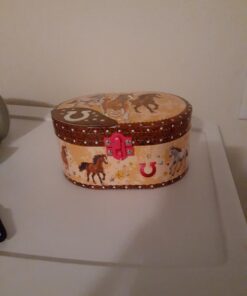 Hot Focus Dashing Horse Oval Shaped Musical Jewelry Box 17 A1ULdLXpLqL