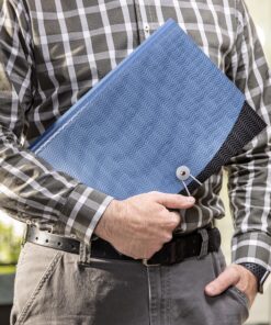 Smead Poly Frequency Expanding File, 12 Pockets, Flap and Cord Closure, Letter Size, Blue/Black (70863) 21 A1UUfuJZXIL