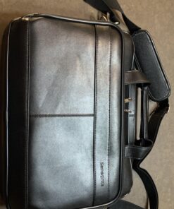 Samsonite Leather Slim Briefcase, Black, 16 Inch 15 A1Upae05UvL