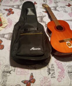 Faswin 41 Inches Guitar Bag Dual Adjustable Shoulder Strap Acoustic Guitar Gig Bag, Guitar Case Waterproof Oxford Cloth 0.3 Inch Thicken Sponge Pad, Black 54 A1Urii65lIL