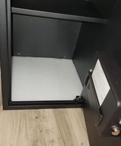 Amazon Basics Steel Home Security Electronic Safe with Programmable Keypad Lock, Secure Documents, Jewelry, Valuables, 1.8 Cubic Feet, Black, 13.8"W x 13"D x 19.7"H 52 A1VMVH7wn5L