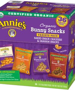 Annie's Homegrown Organic Variety Pack, Cheddar Bunnies and Bunny Graham Crackers Snack Packs, 36 (1 oz.) Pouches 36 Count (Pack of 1) 14 A1VQ eZnYHL
