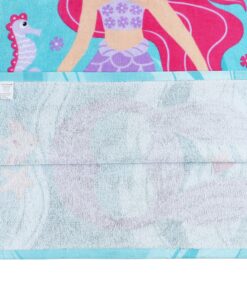 PERYOUN Child 100% Cotton Hooded Towel 24 x 48 inches (Mermaid) Pink 17 A1VeD7w1KDL
