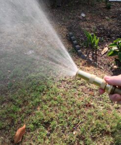 Hose Nozzle High Pressure for Car or Garden - Made in USA - Solid Brass - 2 Nozzle Set - Adjustable Water Sprayer from Spray to Jet - Heavy Duty - Fits Standard Hoses - with Gardening Secret E-Book 12 A1WlM9kLDlL