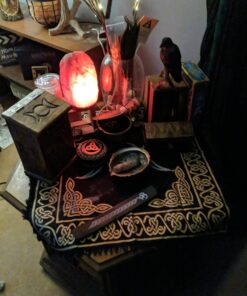 Altar Tarot Cloth: Triple Goddess With Pentagram - 24" x 24" (Gold/Silver on Black Pentacle/Pentagram) 36 A1Xhq3oStL