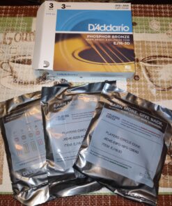D’Addario EJ16-3D Phosphor Bronze Acoustic Guitar Strings, Light Tension – Corrosion-Resistant Phosphor Bronze, Offers a Warm, Bright and Well-Balanced Acoustic Tone – Pack of 3 Sets Light, 12-53 3-Pack 30 A1XtFAdJypL