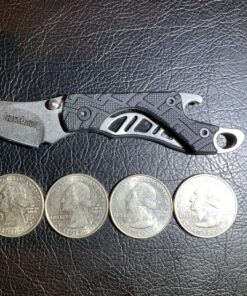 Kershaw Cinder Multi-Function Folding Pocketknife (1025); 1.4 Inch 3Cr13 Stonewashed Blade; Manual Opening; Liner Lock; Bottle Opener; Keychain Carry; Black Glass-Filled Nylon Handle; 0.9 oz 49 A1YMSyIcaBL