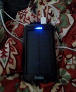 ERRBBIC Solar Power Bank Portable Charger 38800mah Waterproof Battery Backup Charger Solar Panel Charger with Dual LED Flashlights and Compass for All CellPhones, Tablets, and Electronic Devices Blue 1 Count (Pack of 1) 37 A1YldPHCreL