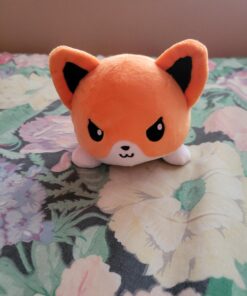 TeeTurtle - The Original Reversible Fox Plushie - Orange - Cute Sensory Fidget Stuffed Animals That Show Your Mood White + Orange 22 A1YnTVgVesL