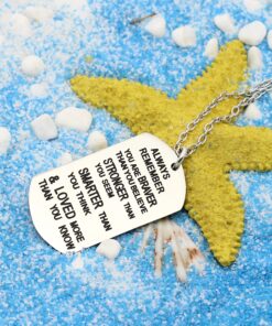 lauhonmin Always Remember You Are Braver/Stronger/Smarter Than You Think Pendant Necklace Family Friend Gift Unisex Made of Stainless steel 21 A1YnyzQWjL