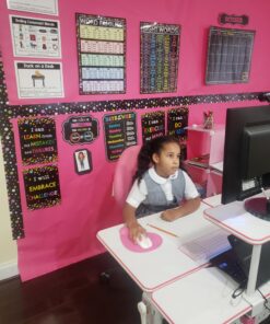 Teacher Created Resources TCR5615 Chalkboard Brights Calendar Bulletin Board Set, Paper, Multi 28 A1Z1wcsX1L