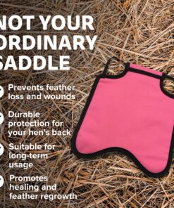 Hen Saver Hen Apron/Saddle, Single Strap, Small/Medium, Awareness Pink Medium 17 A1Z85vJeRHL
