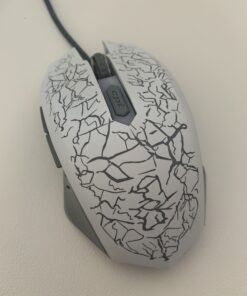 VersionTECH. Wired Gaming Mouse, Computer Mouse Ergonomic Mice with 7 LED Lights RGB Backlit, 6 Programmable Buttons, 4 Adjustable DPI for Laptop PC Gamer Desktop Chromebook Mac Games-White white 42 A1ZP3bL4EPL