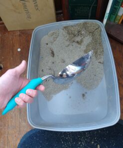 DuraScoop® Premium Multicat Cat Litter Scoop | Solid Metal | Litter Box Tray Pan Sifter Random Color 60 A1Zkiz51L3L