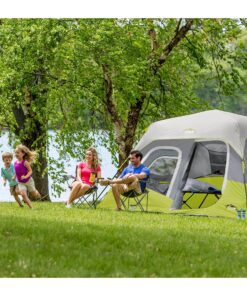 CORE 6 Person Instant Cabin Tent | Portable Large Pop Up Tent with Easy 60 Second Camp Setup for Family Camping | Included Hanging Organizer for Outdoor Camping Accessories Dark Gray/Green 36 A1ZuGW6dpaL