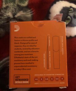 Rico Bb Clarinet Reeds - Reeds for Clarinet - Thinner Vamp Cut & Unfiled for Ease of Play, Traditional Blank for Clear Sound - Clarinet Reeds 2 Strength, 10 Count(Pack of 1) 10 Count(Pack of 1) 10-pack 15 A1a6Oyh000L