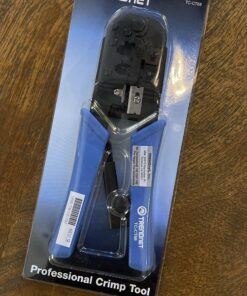 TRENDnet Crimping Tool, Crimp, Cut, And Strip Tool, For Any Ethernet or Telephone Cable, Built-In Cutter And Stripper, 8P-RJ-45 And 6P-RJ-12, RJ-11, All Steel Construction, Black, TC-CT68 38 A1aOBtDiGpL