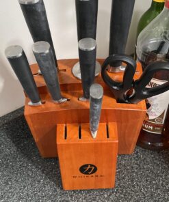 Ginsu Chikara 12 piece Bamboo block knife set, Black 25 A1ae HuVQDL