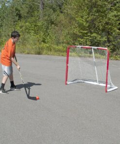 Mylec Easy Assemble Steel Hockey Goal for Indoor + Outdoor - 52” x 43” x 28” - 17 pounds - Light + Portable 20 A1b8ao3xvcL