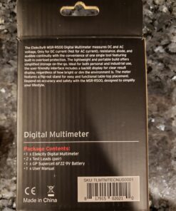 Etekcity Digital Multimeter, AC DC Voltmeter Amp Volt Ohm Current Meter, Electrical Voltage Outlet Circuit Tester With Continuity Resistance Diode Test ,Two Build-In Ceramic Fuses, Red, MSR-R500 37 A1bHfgUYzvL