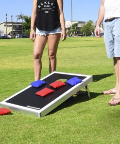 GoSports Tailgate Size 3 ft x 2 ft Cornhole Set - Portable Set Includes 8 Bean Bags & Game Rules Black Edition 14 A1cFNUCuyrL