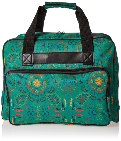 Janome Paisley Universal Sewing Machine Tote Bag, Canvas Green Paisley