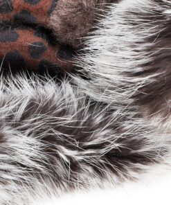 ZLYC Women Teen Classic Winter Warm Rabbit Fur Hands Wrist Fingerless Gloves Mittens (Leopard) Brown 13 A1d46IAxSXL