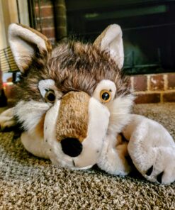 Wild Republic Jumbo Wolf Plush, Giant Stuffed Animal, Plush Toy, Gifts for Kids, 30 Inches Single 51 A1dsXsGvfQL