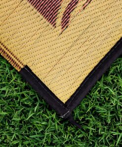 Camco Large Reversible Outdoor Patio Mat Easy to Clean, Perfect for Picnics, Cookouts, Camping, and The Beach (6' x 9', Brown Lattice Design) (42877) 6' x 9' 16 A1eYL7E2zUL