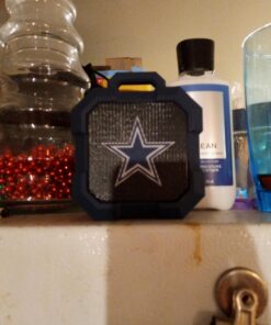 SOAR NFL Shockbox LED Wireless Bluetooth Speaker - Water Resistant IPX4, 5.0 Bluetooth with Over 5 Hours of Play Time - Small Portable Speaker - Officially Licensed NFL, Perfect Home & Outdoor Speaker Dallas Cowboys One Size Team Color 19 A1eZVOso35L