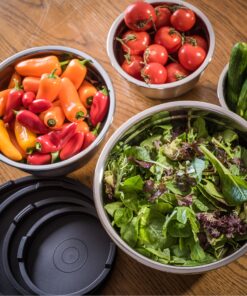 Alternative view of Bellemain Stainless Steel Non-Slip Mixing Bowls with Lids (4-Piece Set) 4 Piece Silver /Black