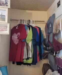 iDesign Forma Metal Tension, Adjustable Customizable Curtain Rod for Bathtub, Shower Stall, Closet, Doorway, 26-42", Brushed Stainless Steel 26-42" Set of 1 35 A1eoLeKFTHL