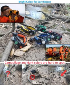 Nexfinity One Survival Paracord Bracelet - Tactical Emergency Gear Kit with SOS LED Light, 550 Grade, Adjustable, Multitools, Fire Starter, Compass, and Whistle - Set of 2 Yellow 18 A1ezhouferL