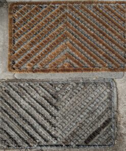 Rubber-Cal 10-100-514 Herringbone Outdoor Scraper Door Mat, 18 by 30-Inch, Brown 30 A1fACDELOuL