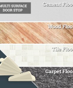 Home Premium Door Stoppers for Bottom of Door, Rubber Door Stop Wedge (4 Pack, White) 4 Pack 21 A1gIvI TJrL