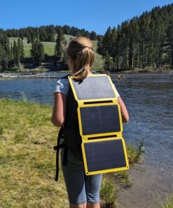 SunJack 25 Watt Foldable IP67 Waterproof ETFE Monocrystalline Solar Panel + 2X 10000mAh Power Banks with USB-A and USB-C for Cell Phones, Tablets and Portable for Backpacking, Camping, Hiking 23 A1gJKxWRJWL