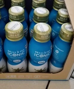 Iconic Protein Drinks, Vanilla Bean (12 Pack) - Sugar Free & Low Carb - 20g Grass Fed Protein - Lactose Free, Gluten Free, Non-GMO, Kosher - Keto Friendly Protein Shakes 23 A1gOr6YXRYL