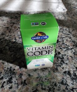 Garden of Life Raw B Complex - Vitamin Code - 60 Vegan Capsules, High Potency Vitamins for Energy & Metabolism with B2 Riboflavin, B1, B3, B6, Folate, B12 as Methylcobalamin & Biotin Plus Probiotics Unflavored 60 Count (Pack of 1) 31 A1gWPsp1aNL