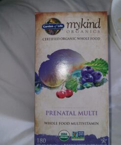 Garden of Life Mykind Organics Prenatal Vegan Whole Food Multivitamin Tablets, Folate not Folic Acid & Stomach Soothing Blend for Women, Peppermint, 180 Count 180 Count (Pack of 1) 46 A1giYYTA06L